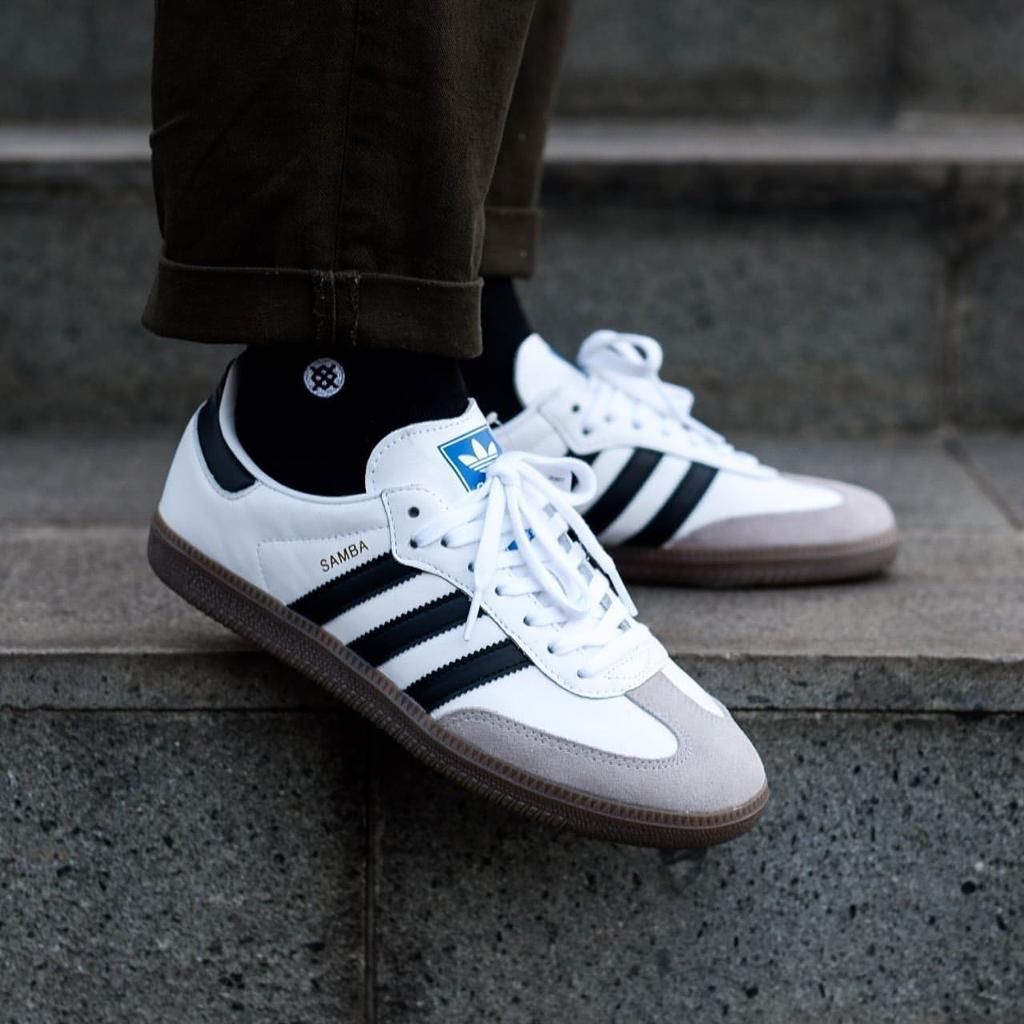 Adidas Samba Men's White & Black Sneakers – Sizes 40–45